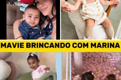 Entre escorregadores e sorrisos: Mavi e Marina encantam em tarde de pura amizade e leveza