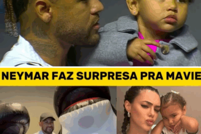 Neymar emociona fãs ao mostrar momento doce com Mavie e mascotes do Santos: “É a baleia, filha!”