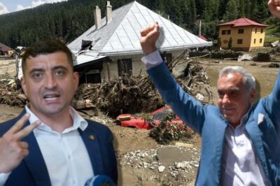 George Simion îl copiază pe Călin Georgescu. Liderul AUR s-a dus în mijlocul sinistraților de la Broșteni: „Avem salopete, cizme. Important e să ajutăm”